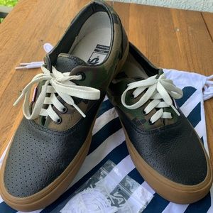 VANS - Leather Camo Gum Sole Custom made